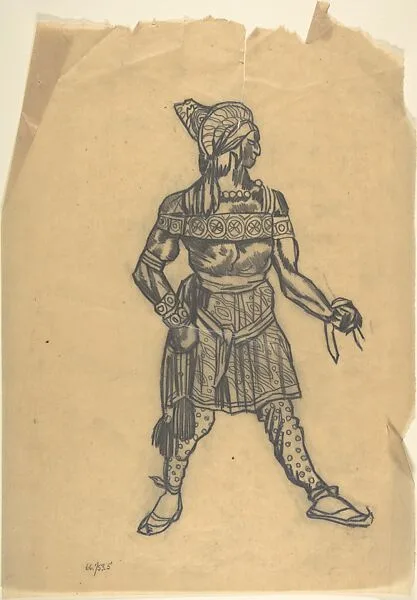 Russian male dancer costume — Léon Bakst