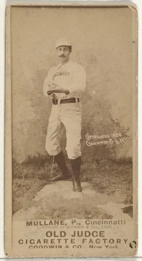 Anthony John "Tony" Mullane, Pitcher, Cincinnati, from the Old Judge series (N172) for Old Judge Cigarettes