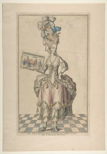 Robe à la Circassienne Garnie à la Chartres: la Coëffure de meme, Avec le Tableau des Evenements