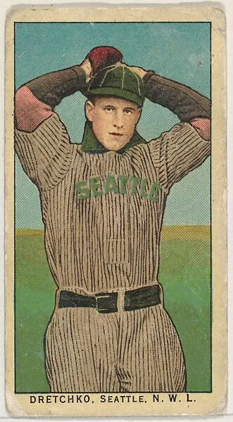 Dretchko, Seattle, Northwestern League, from the "Obak Baseball Players" set (T212), issued by the American Tobacco Company to promote Obak Mouthpiece Cigarettes — American Tobacco Company