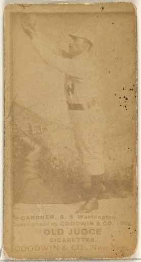 Franklin Washington "Gid" Gardner, Shortstop, Washington Nationals, from the Old Judge series (N172) for Old Judge Cigarettes