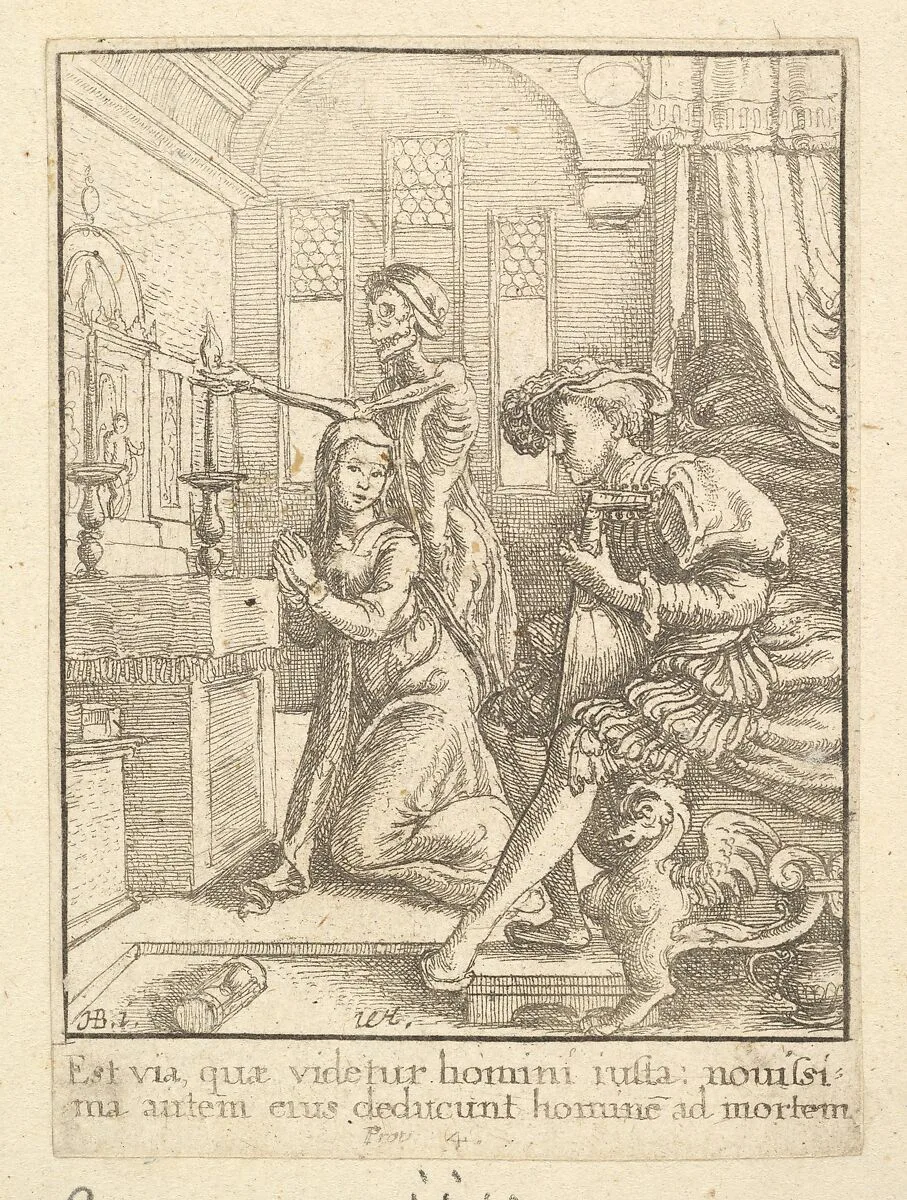The Nun, from the Dance of Death — Wenceslaus Hollar|Hans Holbein the Younger
