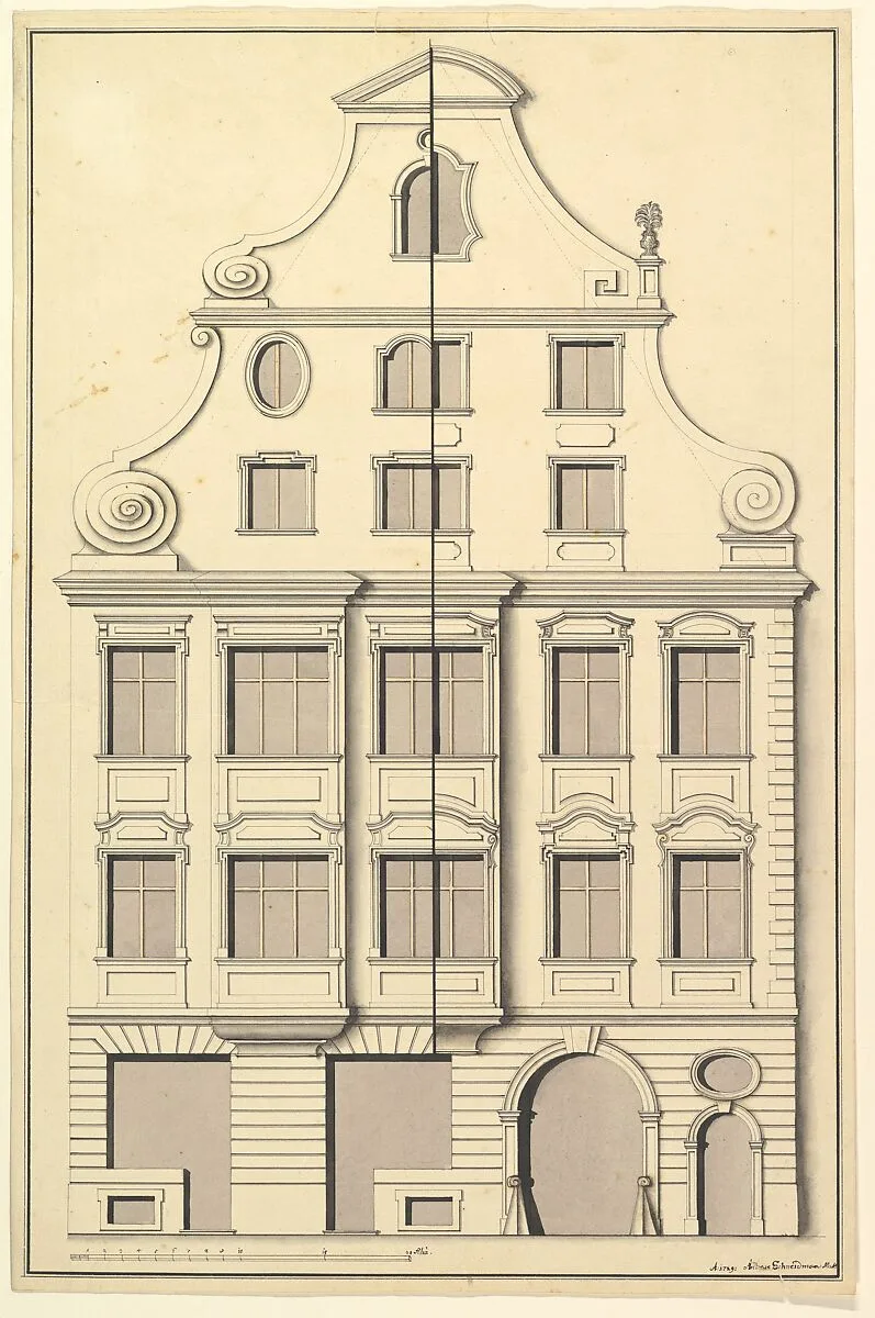Drawing for the Street Elevation of a Town House — Andreas Schneidmann