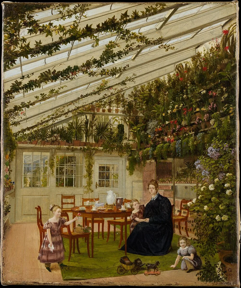 The Family of Mr. Westphal in the Conservatory — Eduard Gaertner