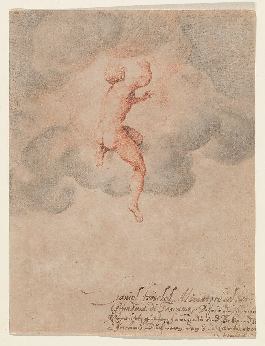 A Nude Male Seen from the Back in Clouds (after Michelangelo Buonarroti) — Daniel Fröschl|Michelangelo Buonarroti