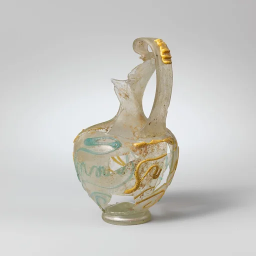Glass jug with snake-thread decoration