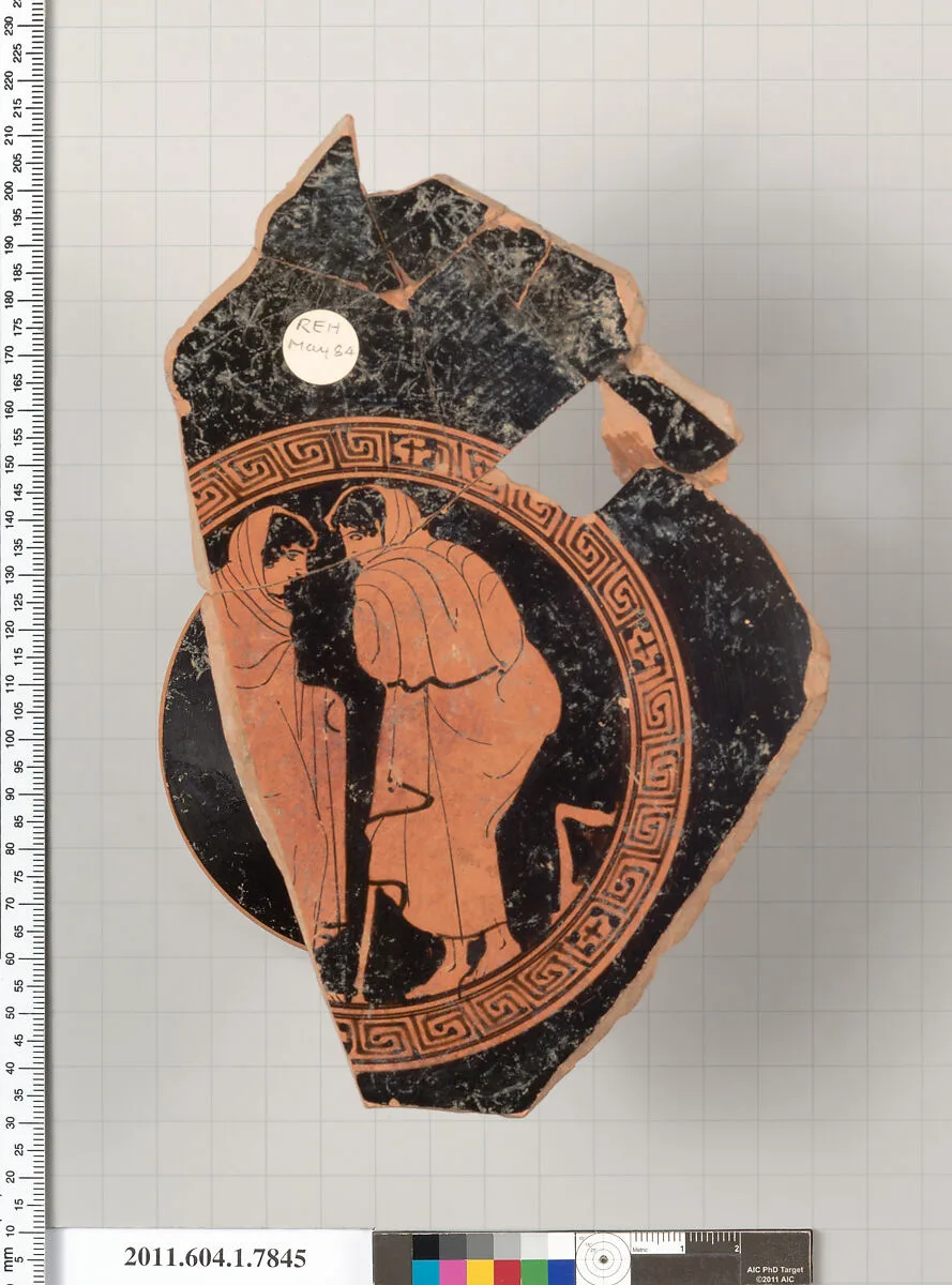 Terracotta fragment of a kylix (drinking cup) — Curtius Painter