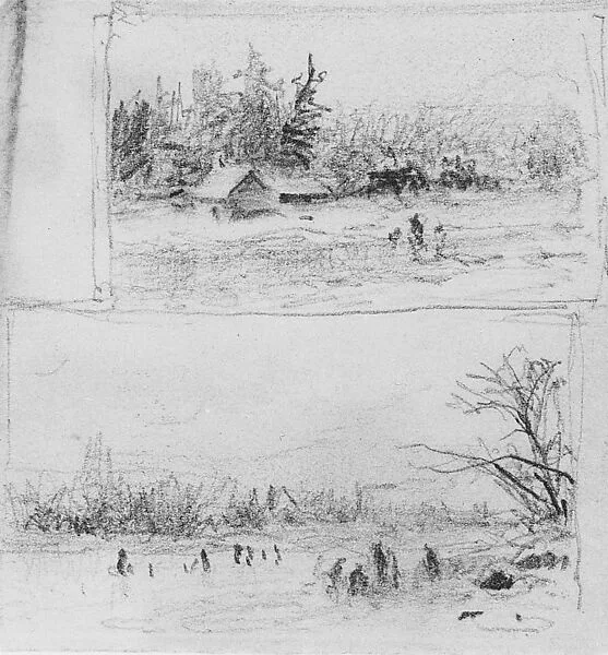 Two Winter Landscapes — Unknown