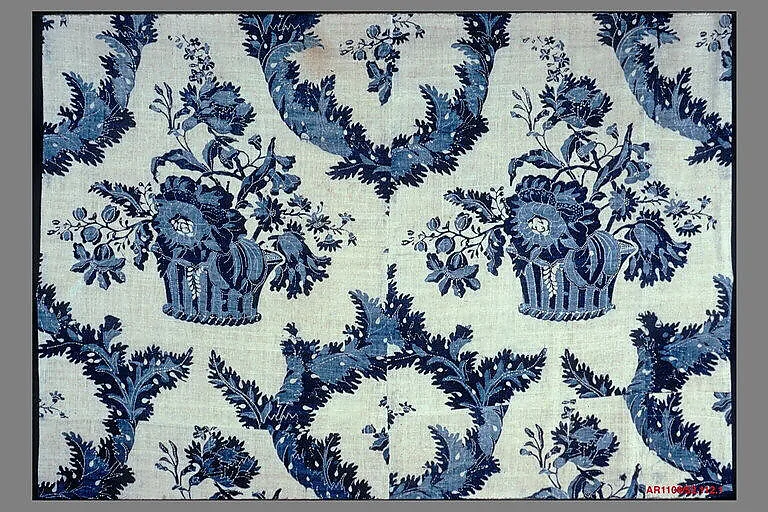 Panel, blue-resist textile — Unknown