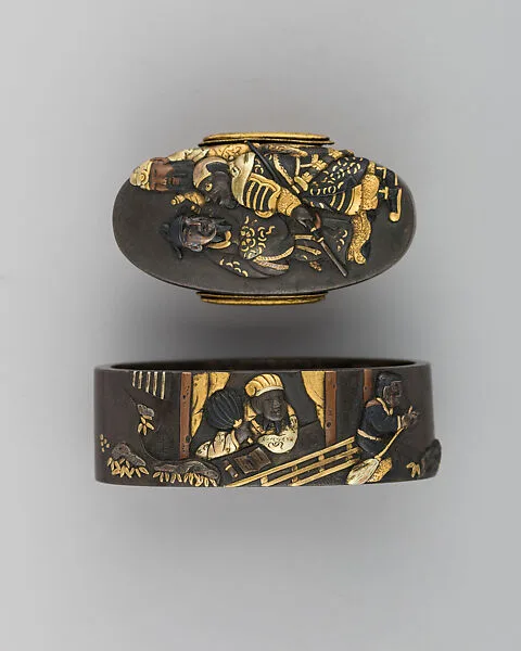 Sword-Hilt Collar and Pommel (Fuchigashira) — Unknown