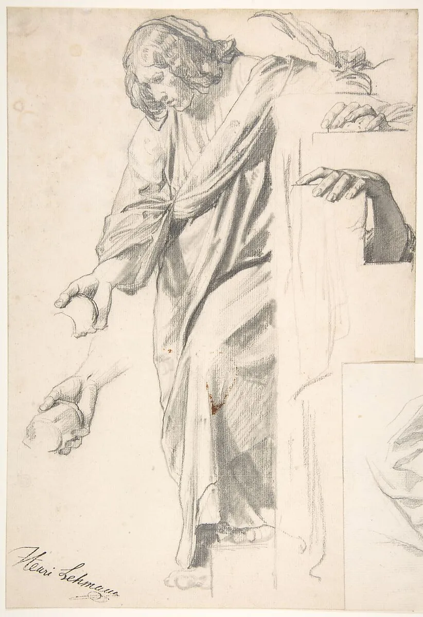 Standing Draped Female Figure — Henri Lehmann