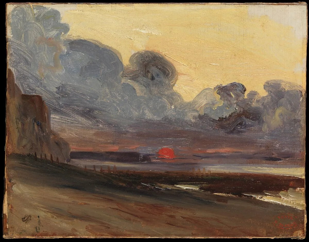 Sunset on the Normandy Coast — Eugène Isabey