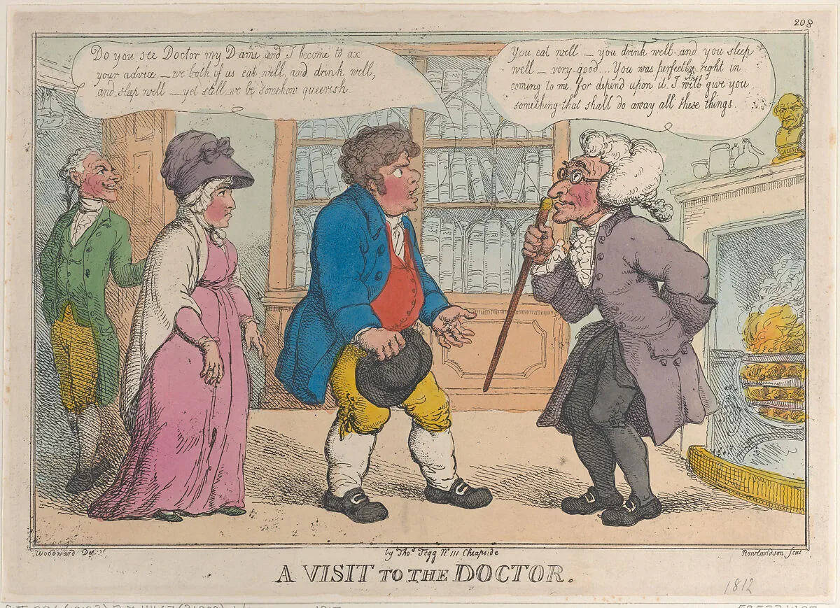 A Visit to the Doctor — Thomas Tegg|Thomas Rowlandson|George Murgatroyd Woodward
