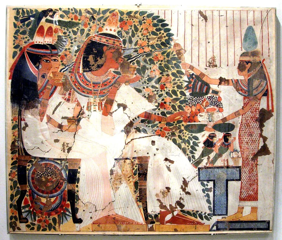 Userhat and Wife Receiving Offerings, Tomb of Userhat — Norman de Garis Davies
