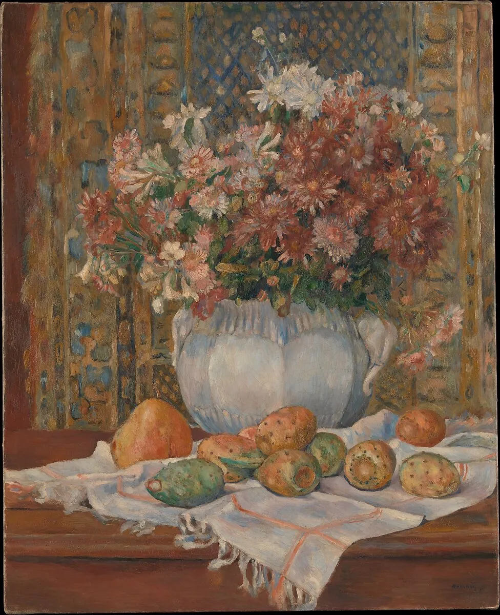Still Life with Flowers and Prickly Pears — Auguste Renoir