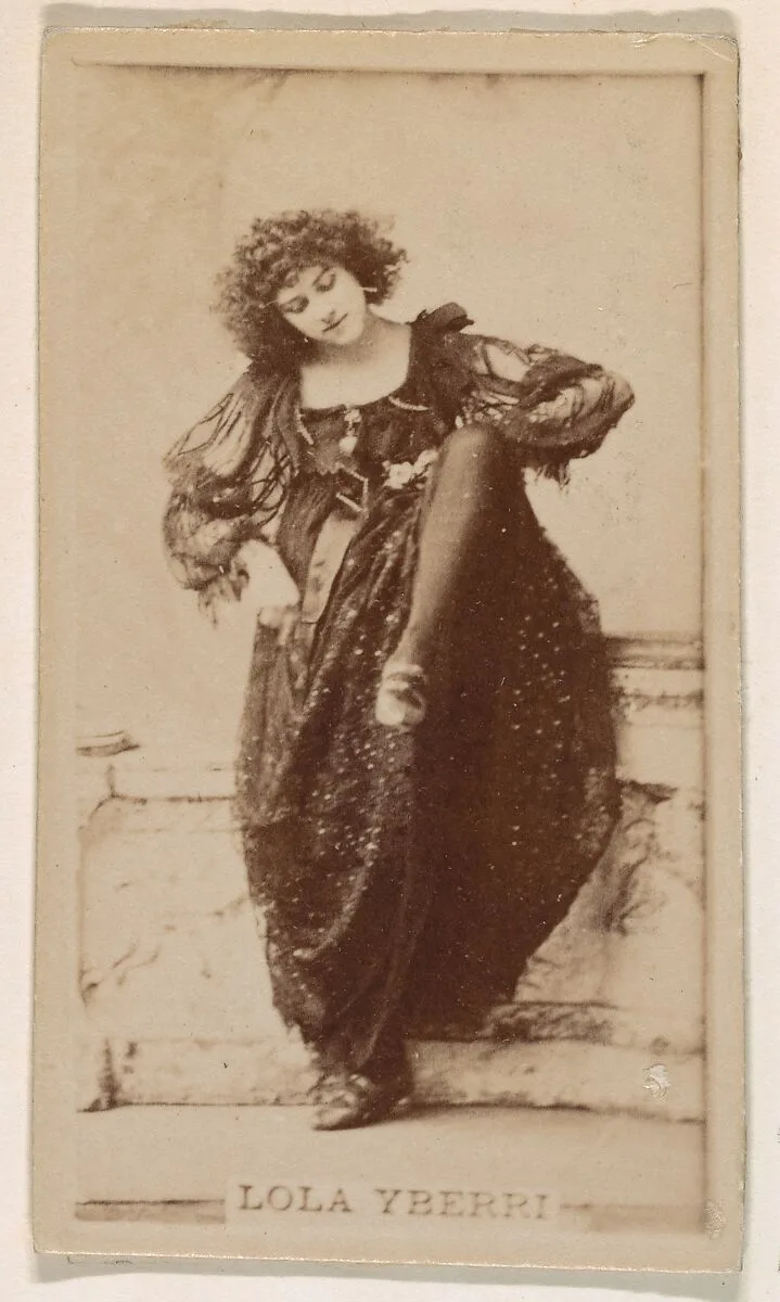 Lola Yberri, from the Actresses series (N245) issued by Kinney Brothers to promote Sweet Caporal Cigarettes — Kinney Brothers Tobacco Company