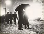 [Man with Umbrella in Snow, Times Square]