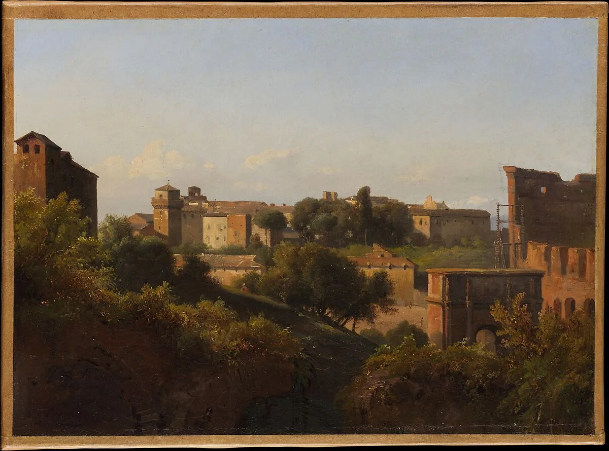 View of the Colosseum and the Arch of Constantine from the Palatine — Charles Rémond
