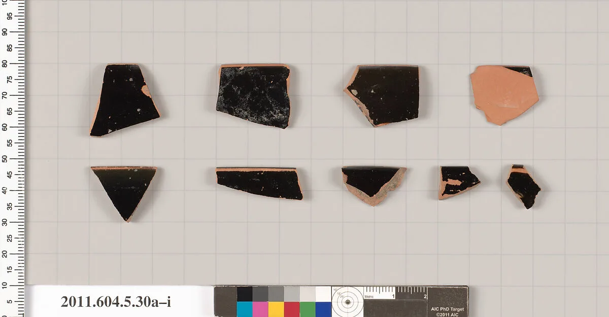 Terracotta rim fragments of a kylix (drinking cup) — Unknown
