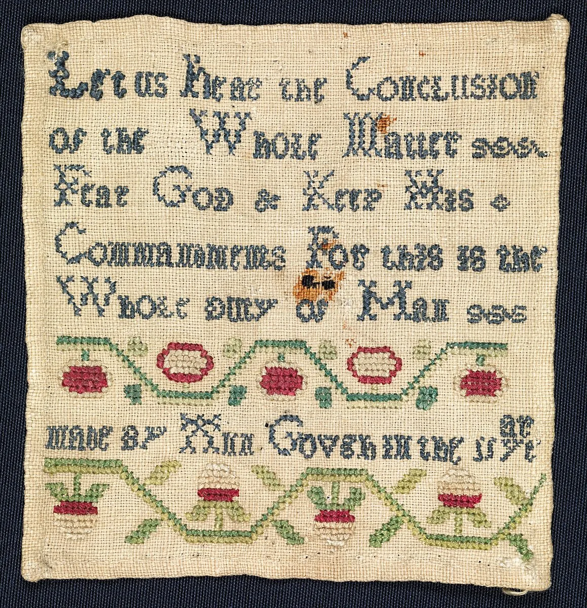 Sampler made at a charity school — Unknown