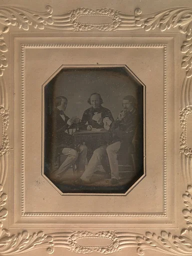 Three Men Playing Cards