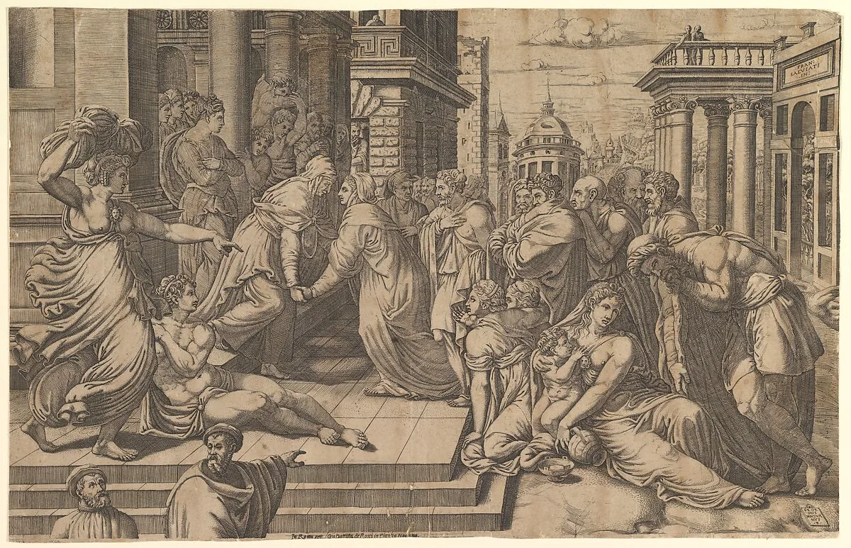 The Visitation — Giorgio Ghisi|Francesco Salviati (Francesco de' Rossi)|Giovanni Battista de Rossi