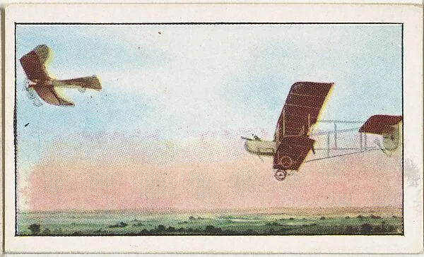 Card No. 249, Fight Between German "Taube" and War Aero of the Allies, from the World War I Scenes series (T121) issued by Sweet Caporal Cigarettes — American Tobacco Company|Underwood & Underwood