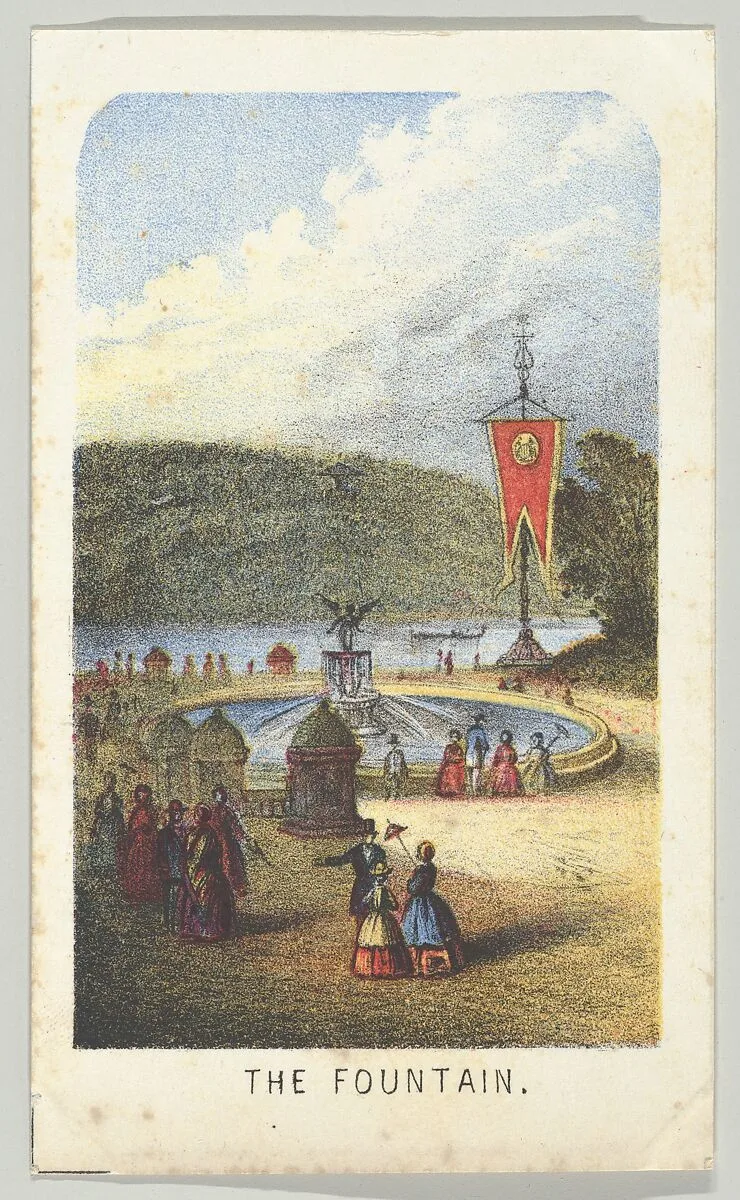 The Fountain, from the series, Views in Central Park, New York, Part 3 — Louis Prang & Co.