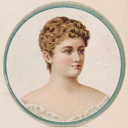 Portrait of woman, from the Novelties series (N228, Type 2) issued by Kinney Bros. — Kinney Brothers Tobacco Company