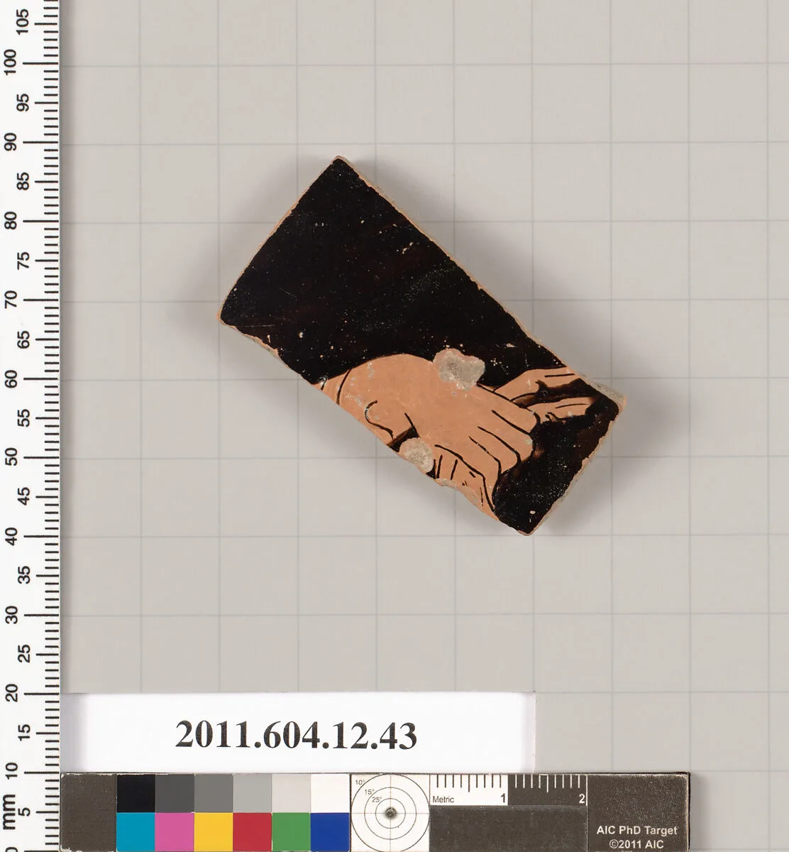 Terracotta fragment of a closed shape — Unknown