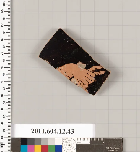 Terracotta fragment of a closed shape