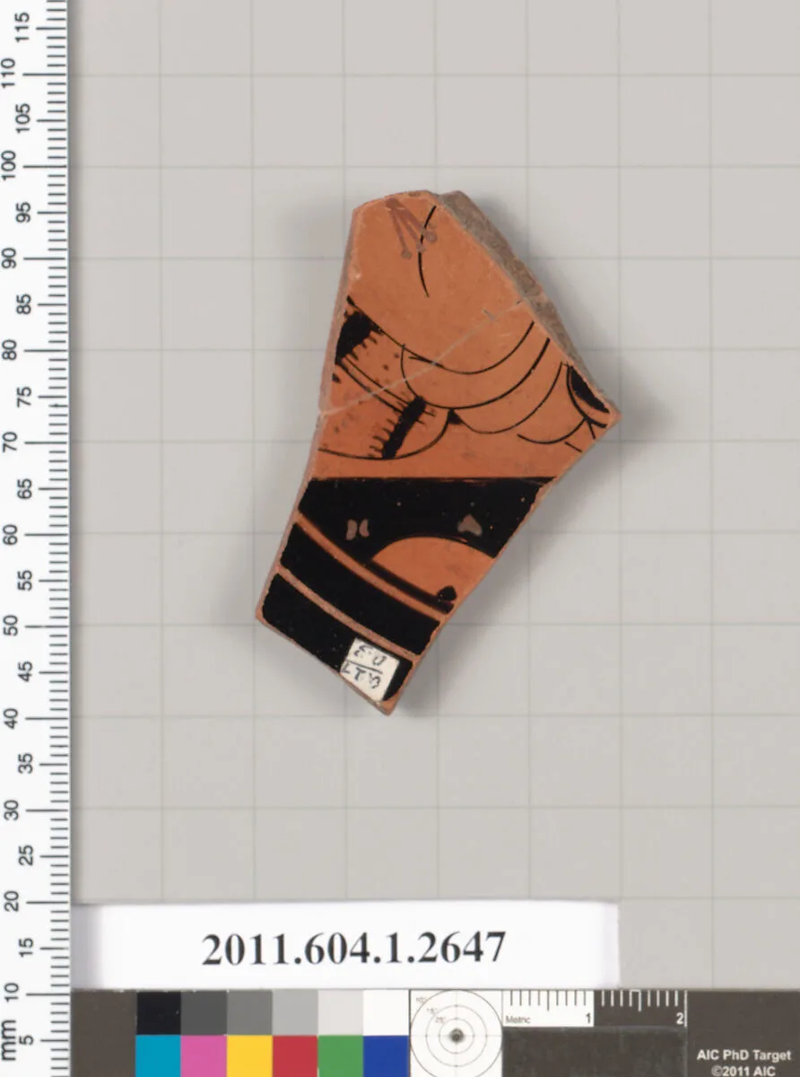 Terracotta fragment of a kylix (drinking cup) — Unknown