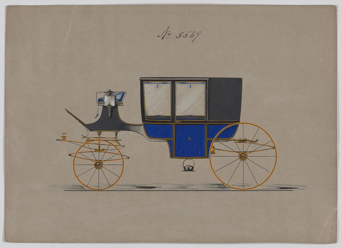Design for Glass Panel Coach, no. 3569 — Brewster & Co.