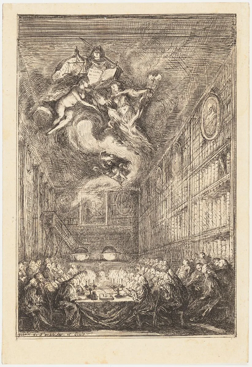 A Conference of Lawyers — Gabriel de Saint-Aubin