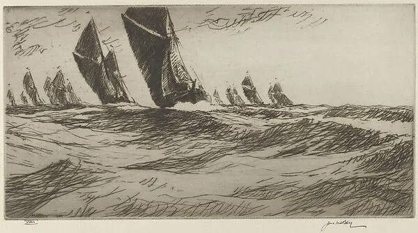 The Thames Barge Race: The Sarah Winning — James McBey