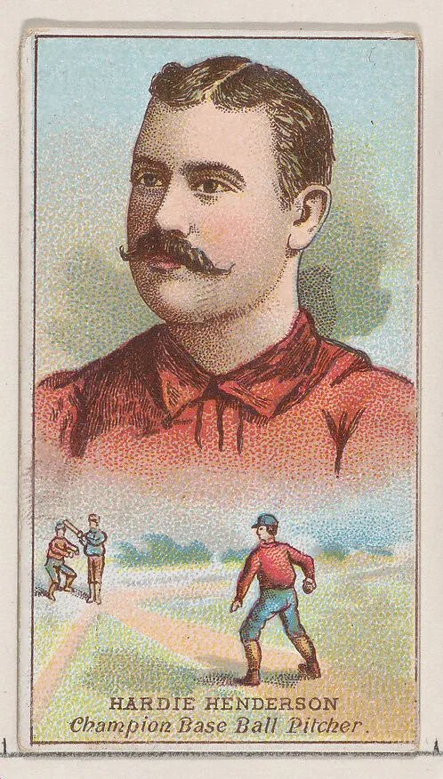 Hardie Henderson, Champion Baseball Pitcher, from the Champions of Games and Sports series (N184, Type 2) issued by W.S. Kimball & Co. — W.S. Kimball & Co.