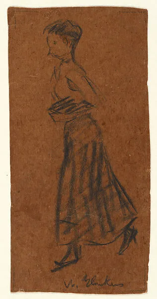 Edith Glackens Walking — William James Glackens