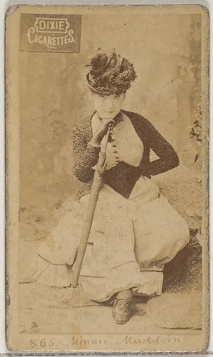 Card 865, Minnie Maddern, from the Actors and Actresses series (N45, Type 7) for Dixie Cigarettes