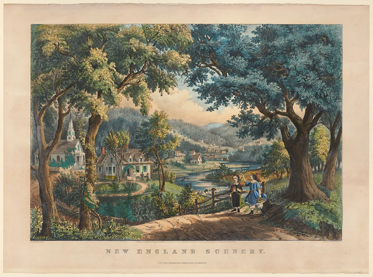 New England Scenery — Currier & Ives|Frances Flora Bond Palmer