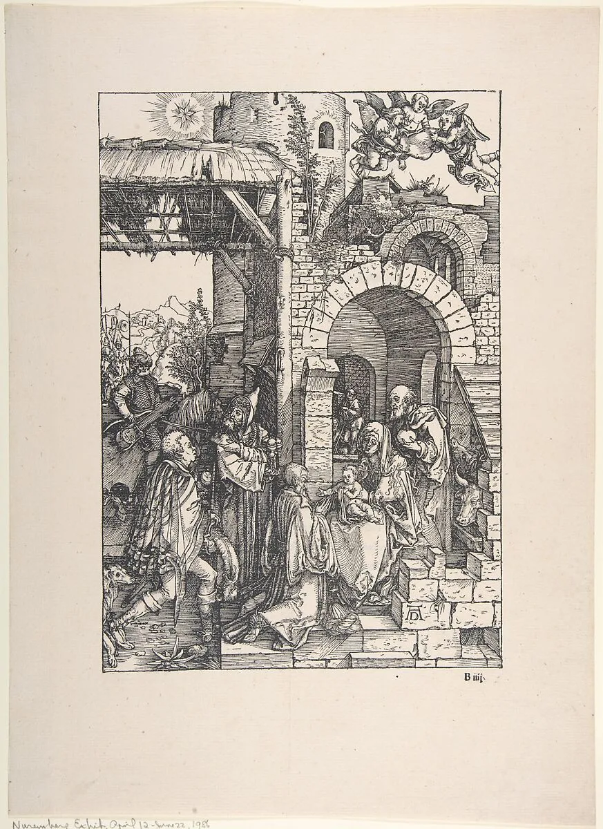 The Adoration of the Magi, from "The Life of the Virgin" — Albrecht Dürer