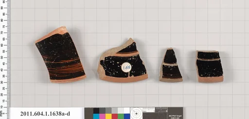 Terracotta fragments of kylikes (drinking cups)