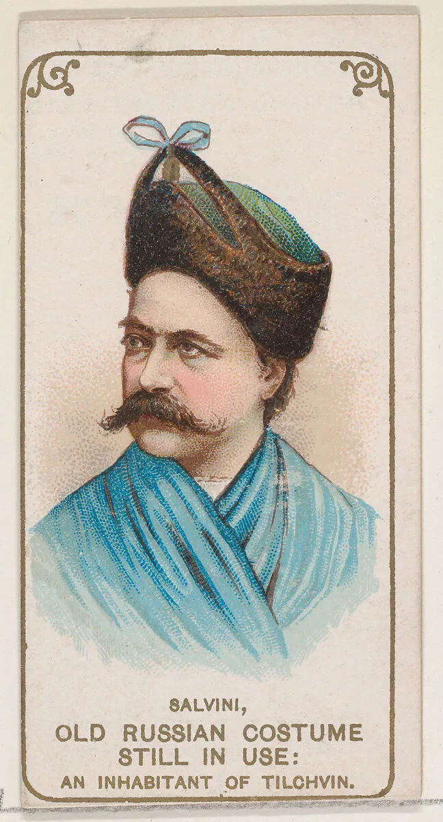 Salvini in Old Russian Costume as an Inhabitant of Tilchvin, from the set Actors and Actresses, First Series (N70) for Duke brand cigarettes — W. Duke, Sons & Co.|Knapp & Company