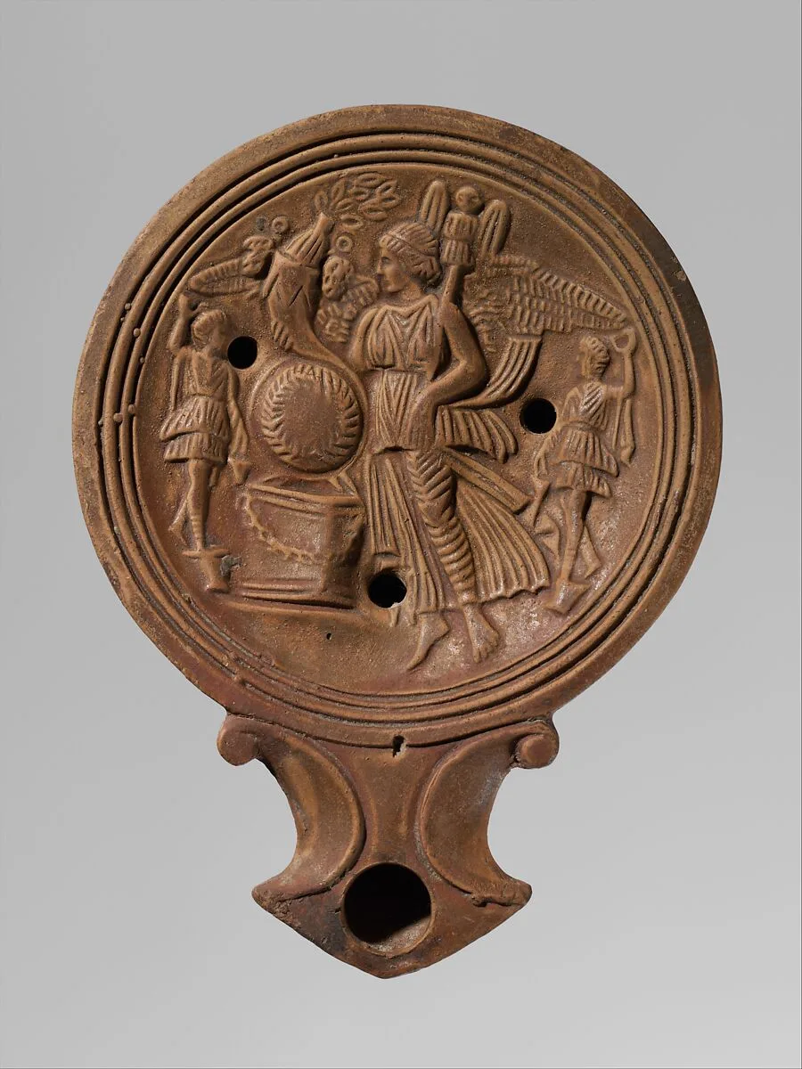 Terracotta oil lamp — Unknown