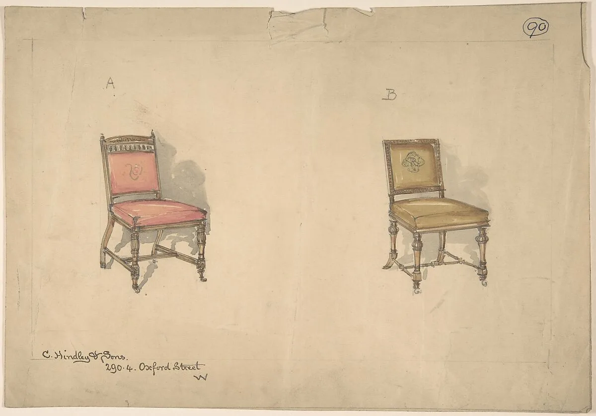 Designs for Two Chairs — Charles Hindley and Sons