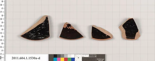 Terracotta fragments of kylikes (drinking cups)