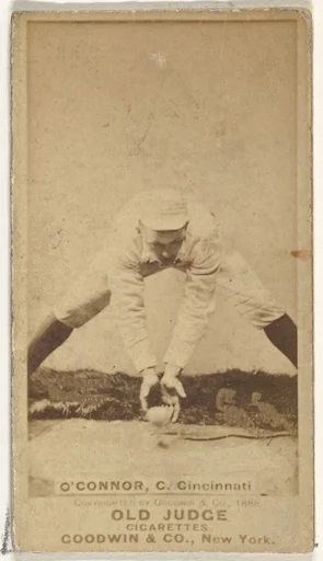 Jack "Peach Pie" O'Connor, Catcher, Cincinnati, from the Old Judge series (N172) for Old Judge Cigarettes
