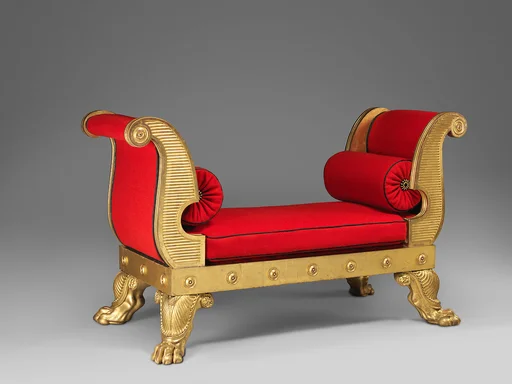 Gilded-wood bench