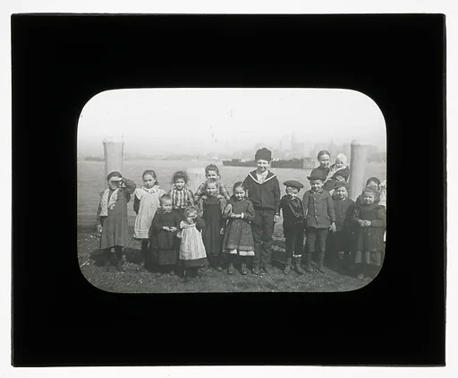 [Social Documentary Lantern Slide of New York]