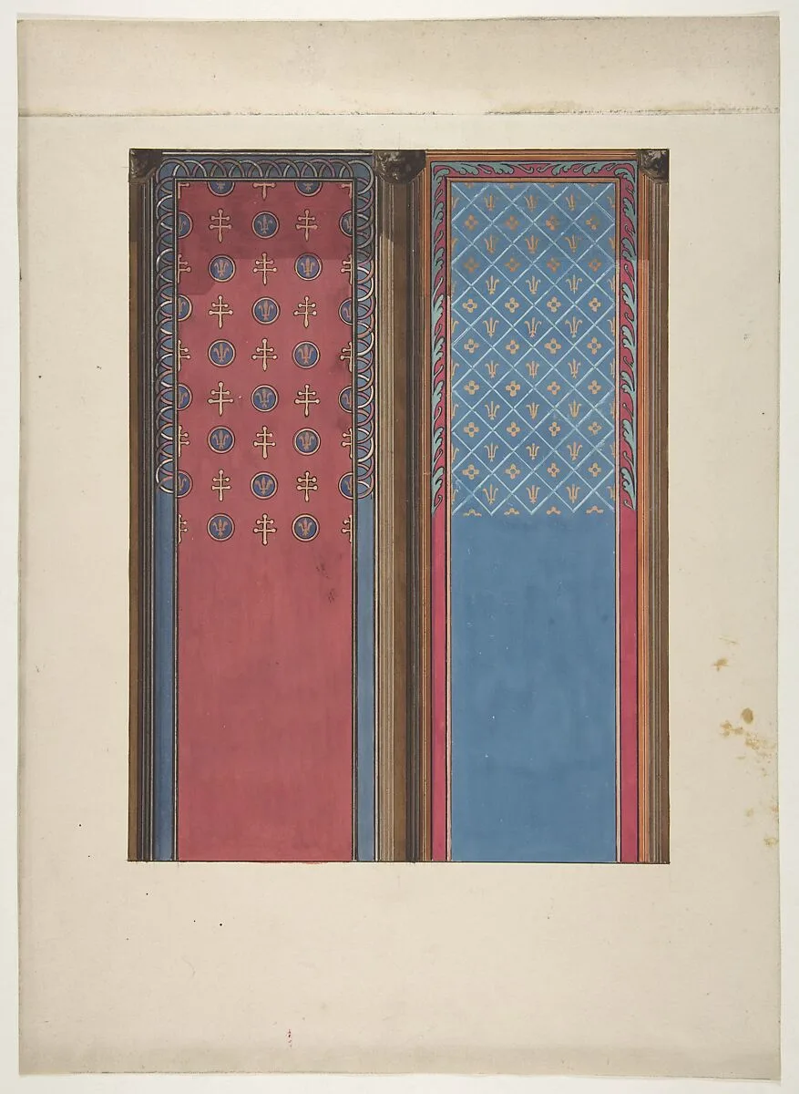 Design for the painted decoration of panels — Jules-Edmond-Charles Lachaise|Eugène-Pierre Gourdet
