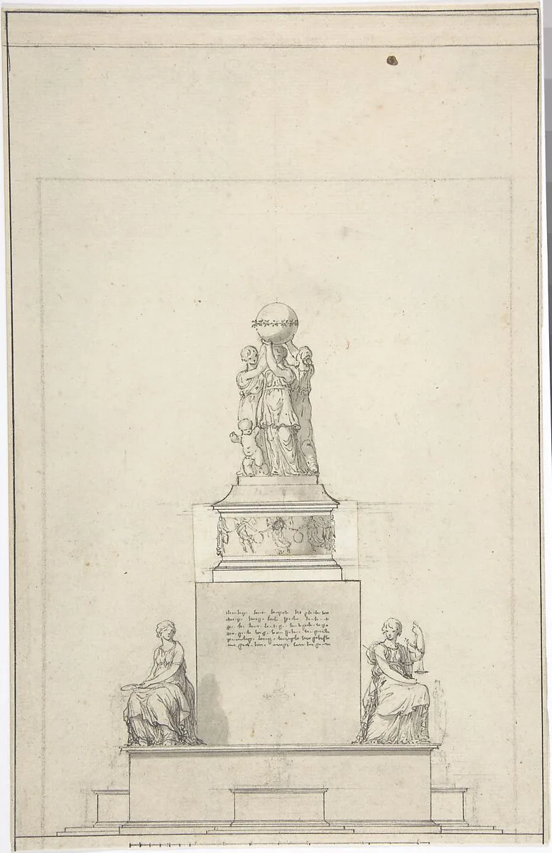 Design for Monument — Anonymous, French, 18th century
